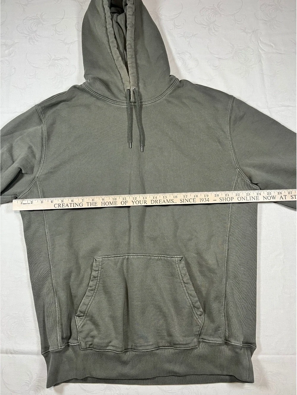 J.Crew Mens Heavyweight Fleece Hoodie Size XLT Olive Green